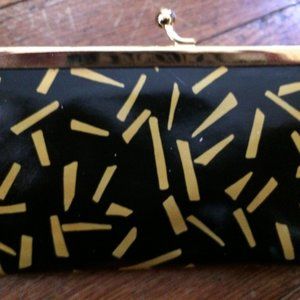 Vintage Sachs Fifth Avenue Black/gold Vinyl -Purse